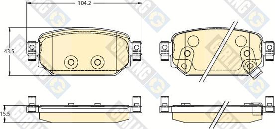 Girling 6121728 - Kit pastiglie freno, Freno a disco autozon.pro