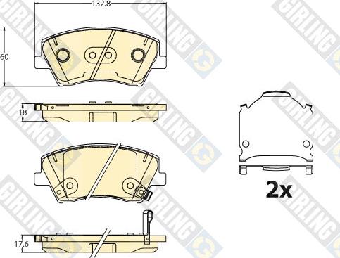 Girling 6122038 - Kit pastiglie freno, Freno a disco autozon.pro