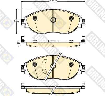 Girling 6122191 - Kit pastiglie freno, Freno a disco autozon.pro