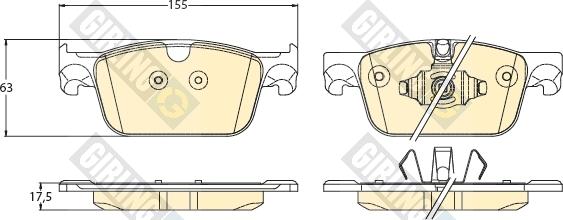 Girling 6122212 - Kit pastiglie freno, Freno a disco autozon.pro