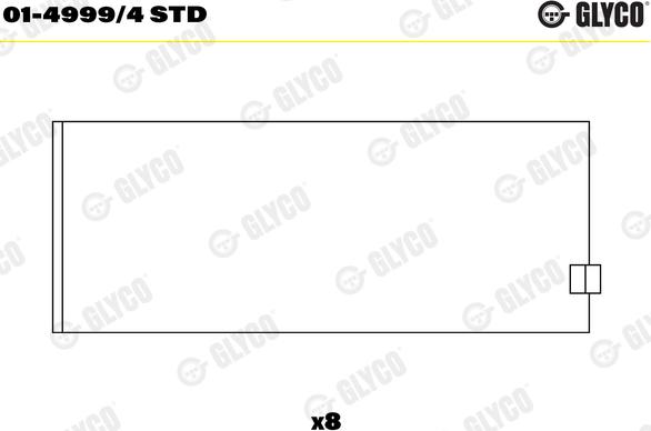 Glyco 01-4999/4 STD - Bronzina di biella autozon.pro