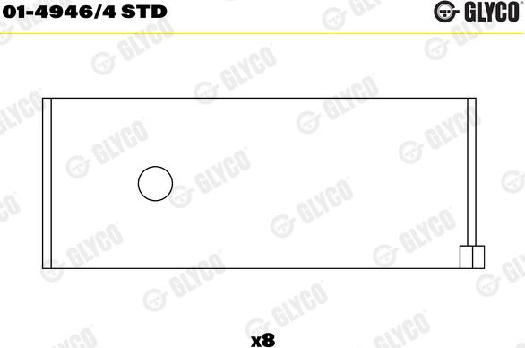 Glyco 01-4946/4 STD - Bronzina di biella autozon.pro