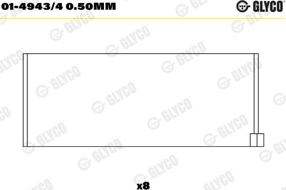 Glyco 01-4943/4 0.50MM - Bronzina di biella autozon.pro