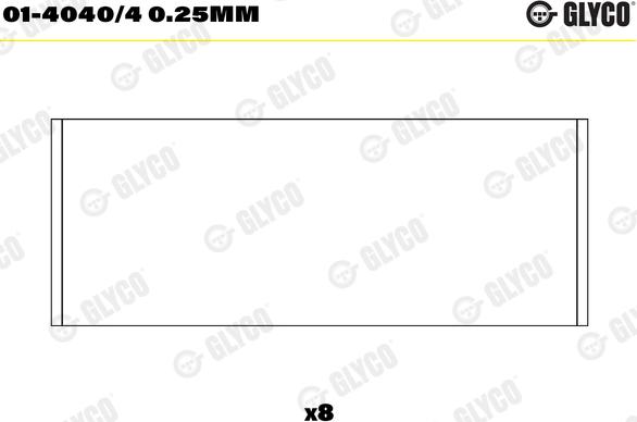 Glyco 01-4040/4 0.25mm - Bronzina di biella autozon.pro