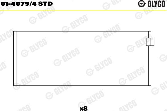 Glyco 01-4079/4 STD - Bronzina di biella autozon.pro