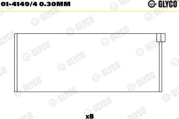 Glyco 01-4149/4 0.30mm - Bronzina di biella autozon.pro