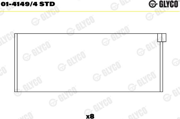 Glyco 01-4149/4 STD - Bronzina di biella autozon.pro