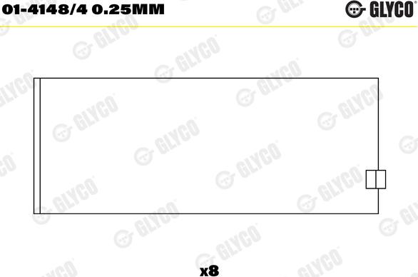 Glyco 01-4148/4 0.25mm - Bronzina di biella autozon.pro