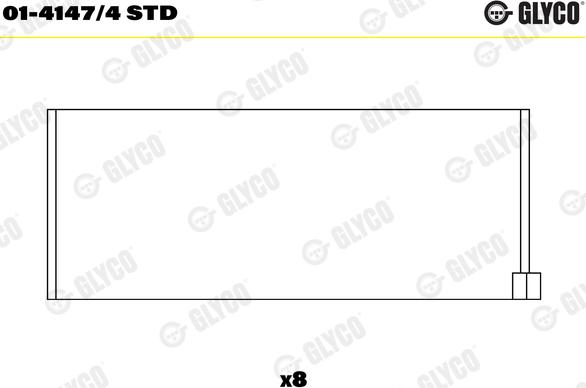 Glyco 01-4147/4 STD - Bronzina di biella autozon.pro