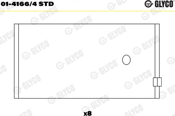 Glyco 01-4166/4 STD - Bronzina di biella autozon.pro