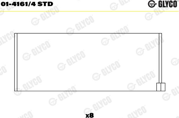 Glyco 01-4161/4 STD - Bronzina di biella autozon.pro