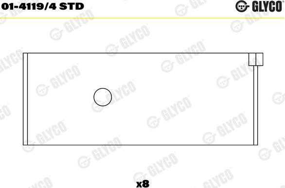 Glyco 01-4119/4 STD - Bronzina di biella autozon.pro