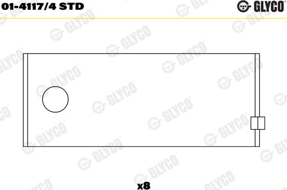 Glyco 01-4117/4 STD - Bronzina di biella autozon.pro