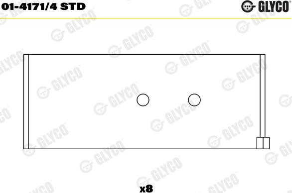 Glyco 01-4171/4 STD - Bronzina di biella autozon.pro