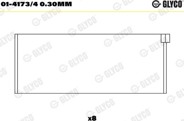 Glyco 01-4173/4 0.30mm - Bronzina di biella autozon.pro