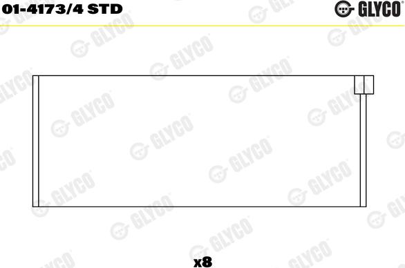 Glyco 01-4173/4 STD - Bronzina di biella autozon.pro