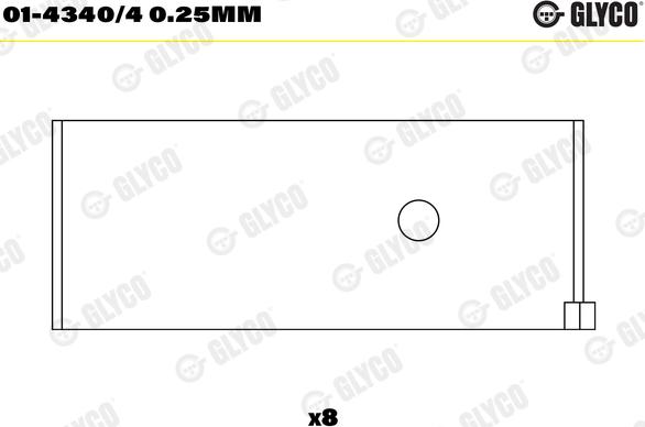 Glyco 01-4340/4 0.25mm - Bronzina di biella autozon.pro