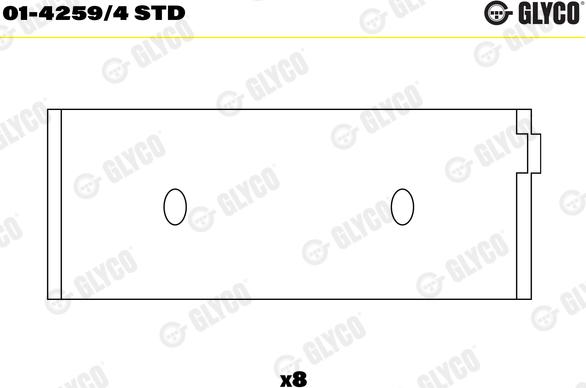 Glyco 01-4259/4 STD - Bronzina di biella autozon.pro