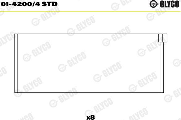 Glyco 01-4200/4 STD - Bronzina di biella autozon.pro