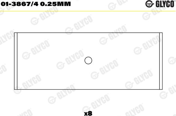 Glyco 01-3867/4 0.25mm - Bronzina di biella autozon.pro