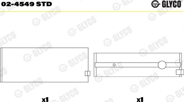 Glyco 02-4549 STD - Cuscinetto albero a gomiti autozon.pro