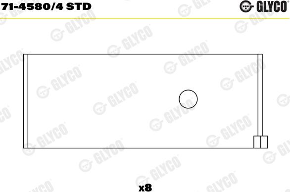 Glyco 71-4580/4 STD - Bronzina di biella autozon.pro