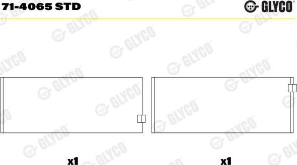 Glyco 71-4065 STD - Bronzina di biella autozon.pro