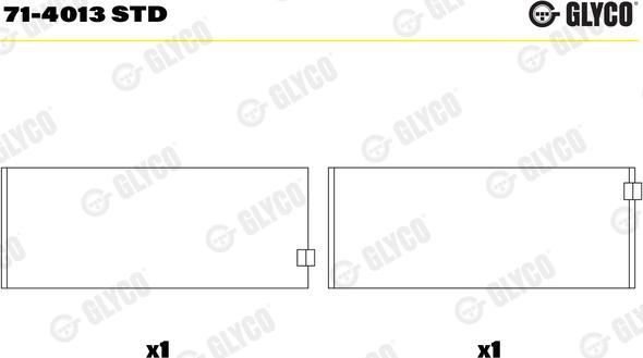 Glyco 71-4013 STD - Bronzina di biella autozon.pro