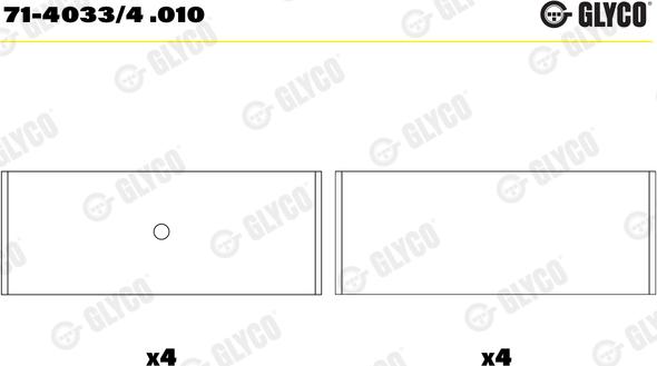 Glyco 71-4033/4 .010 - Bronzina di biella autozon.pro