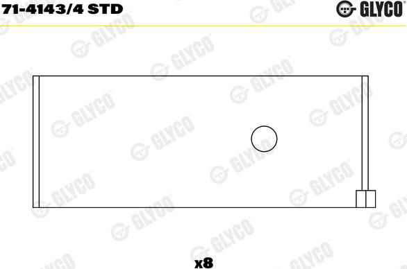 Glyco 71-4143/4 STD - Bronzina di biella autozon.pro