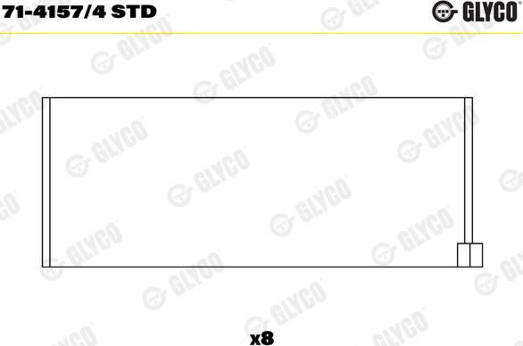 Glyco 71-4157/4 STD - Bronzina di biella autozon.pro