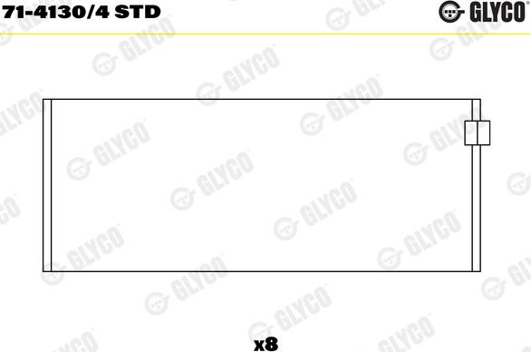 Glyco 71-4130/4 STD - Bronzina di biella autozon.pro