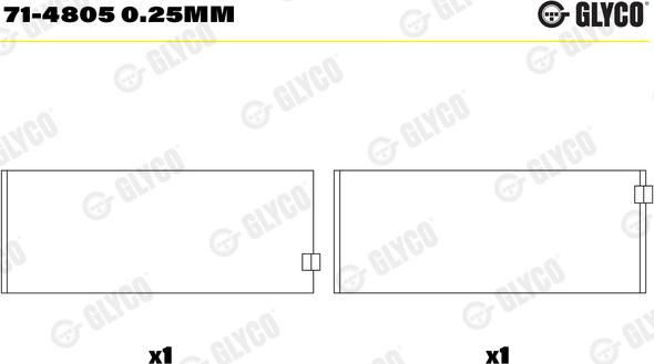 Glyco 71-4805 0.25MM - Bronzina di biella autozon.pro