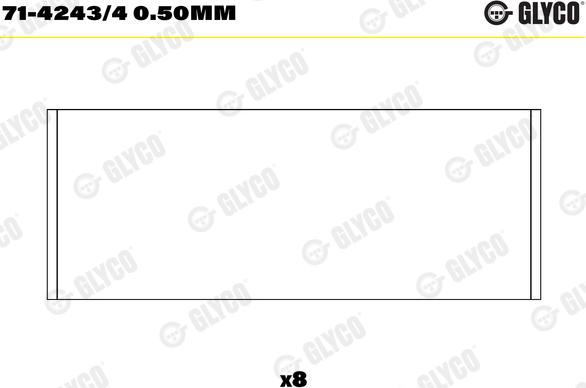 Glyco 71-4243/4 0.50mm - Bronzina di biella autozon.pro