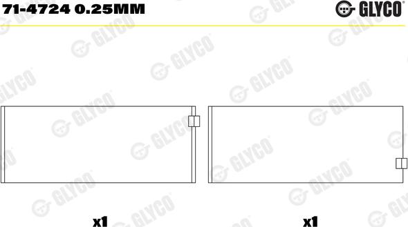 Glyco 71-4724 0.25MM - Bronzina di biella autozon.pro