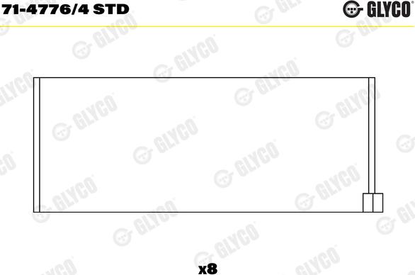 Glyco 71-4776/4 STD - Bronzina di biella autozon.pro