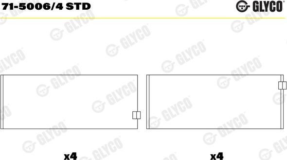 Glyco 71-5006/4 STD - Bronzina di biella autozon.pro