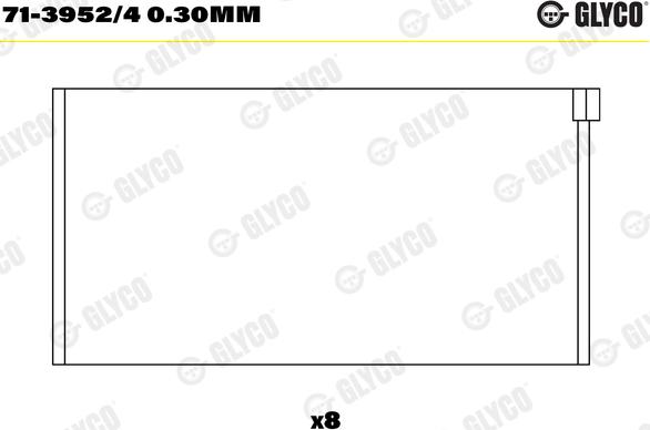 Glyco 71-3952/4 0.30mm - Bronzina di biella autozon.pro