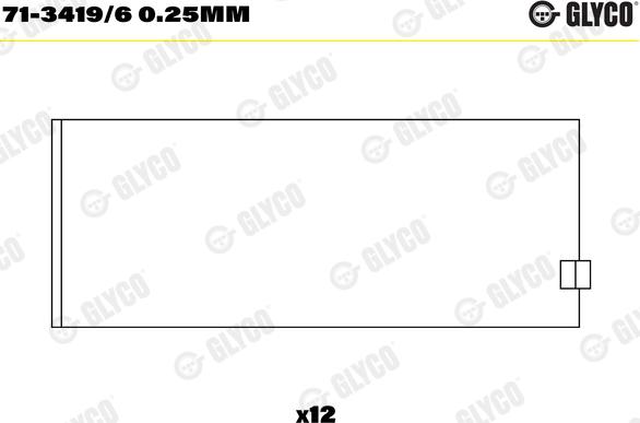 Glyco 71-3419/6 0.25mm - Bronzina di biella autozon.pro