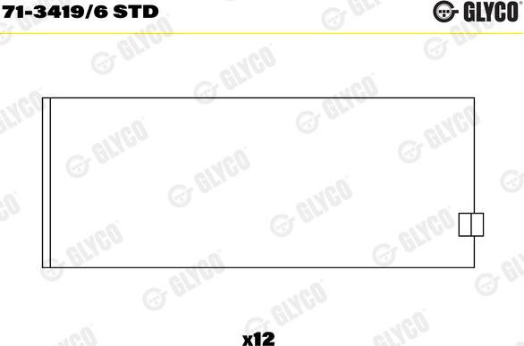 Glyco 71-3419/6 STD - Bronzina di biella autozon.pro