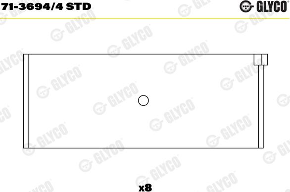 Glyco 71-3694/4 STD - Bronzina di biella autozon.pro