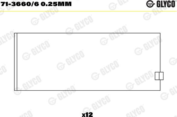 Glyco 71-3660/6 0.25mm - Bronzina di biella autozon.pro