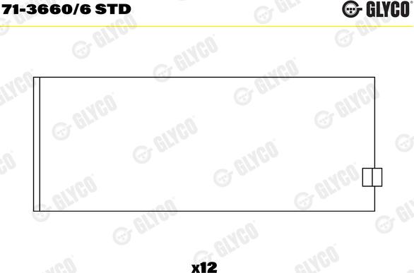 Glyco 71-3660/6 STD - Bronzina di biella autozon.pro