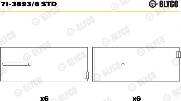 Glyco 71-3893/6 STD - Bronzina di biella autozon.pro