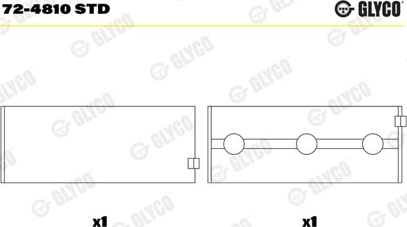 Glyco 72-4810 STD - Cuscinetto albero a gomiti autozon.pro