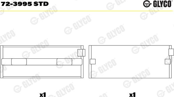 Glyco 72-3995 STD - Cuscinetto albero a gomiti autozon.pro