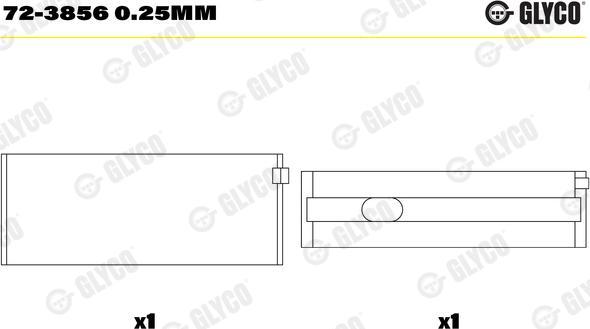 Glyco 72-3856 0.25 - Cuscinetto albero a gomiti autozon.pro