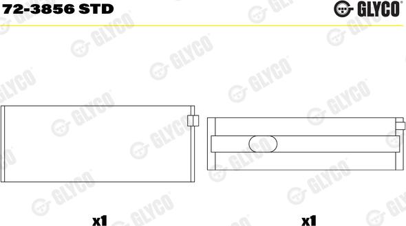 Glyco 72-3856 STD - Cuscinetto albero a gomiti autozon.pro