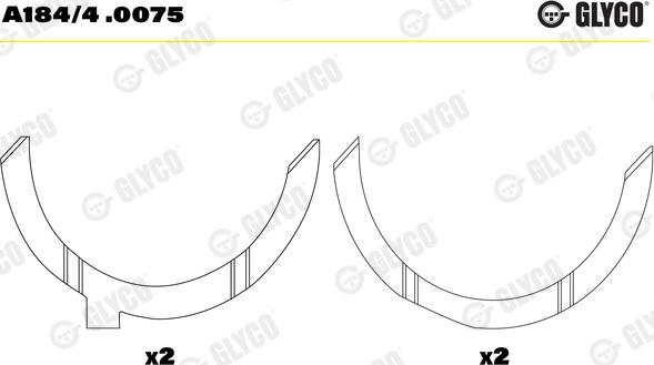 Glyco A184/4 .0075 - Spessore di registro,Albero a gomiti autozon.pro