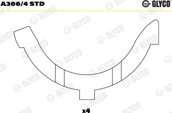 Glyco A306/4 STD - Spessore di registro,Albero a gomiti autozon.pro